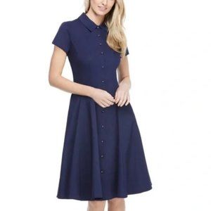 Gal Meets Glam Molly Shirt Dress, Navy, size 10, NWT